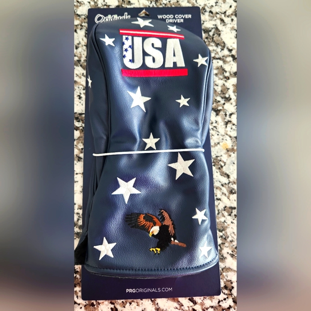 PRG Originals USA Golf Driver Head Cover Red White and Blue New in Package NWT